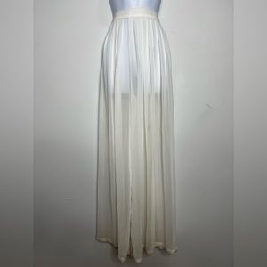 American apparel chiffon, sheer single layered cream pants